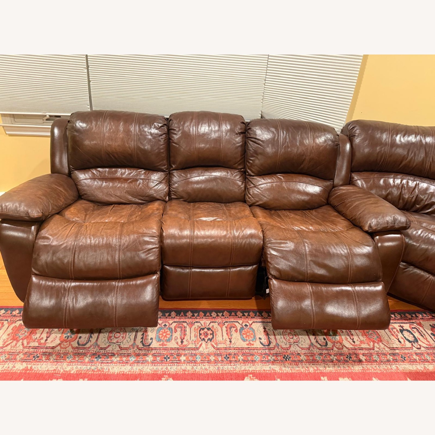 Denver 5-Piece 6-Seater Reclining Sectional Leather Sofa - image-7