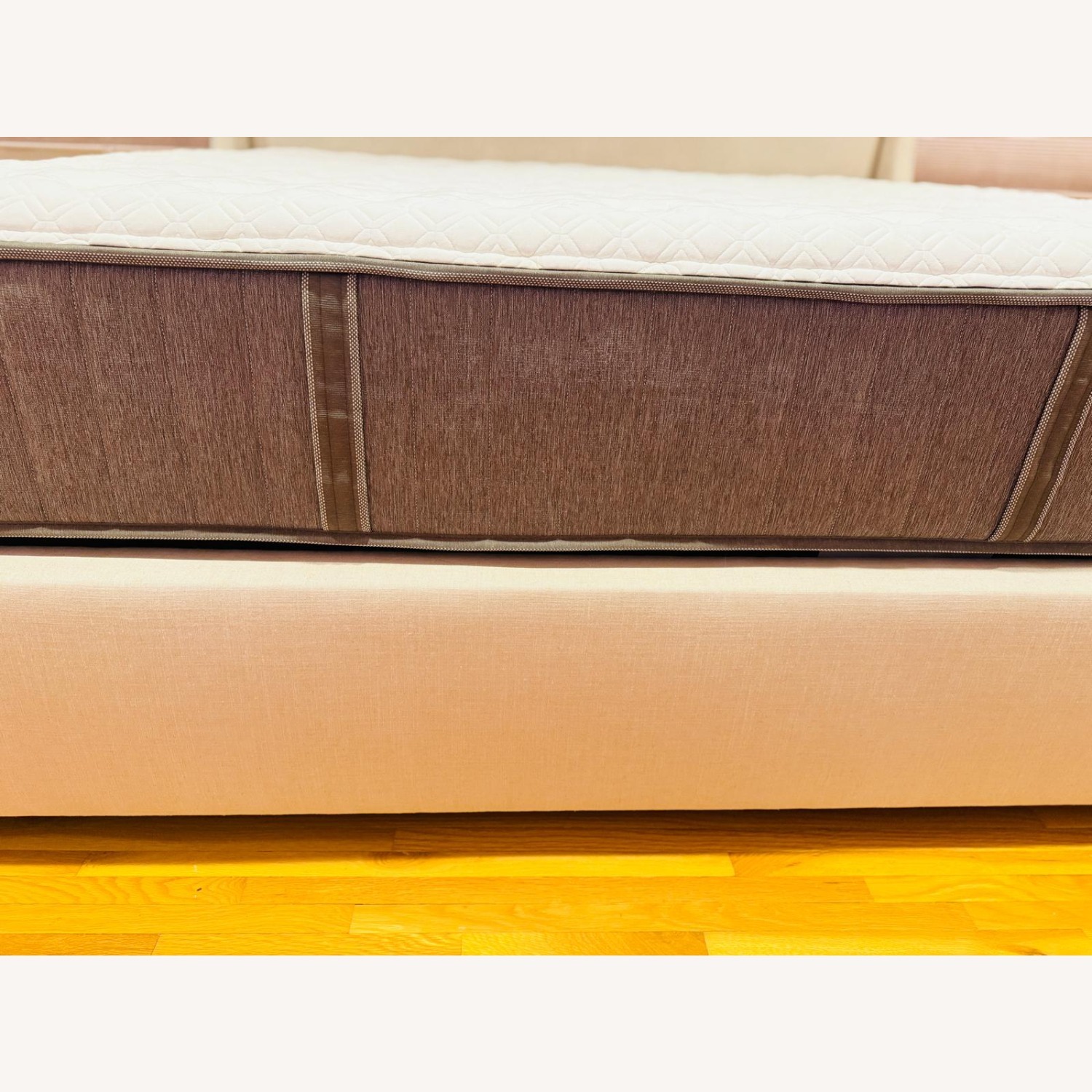 Raymour & Flanigan Natural Fabric King Bed - image-5