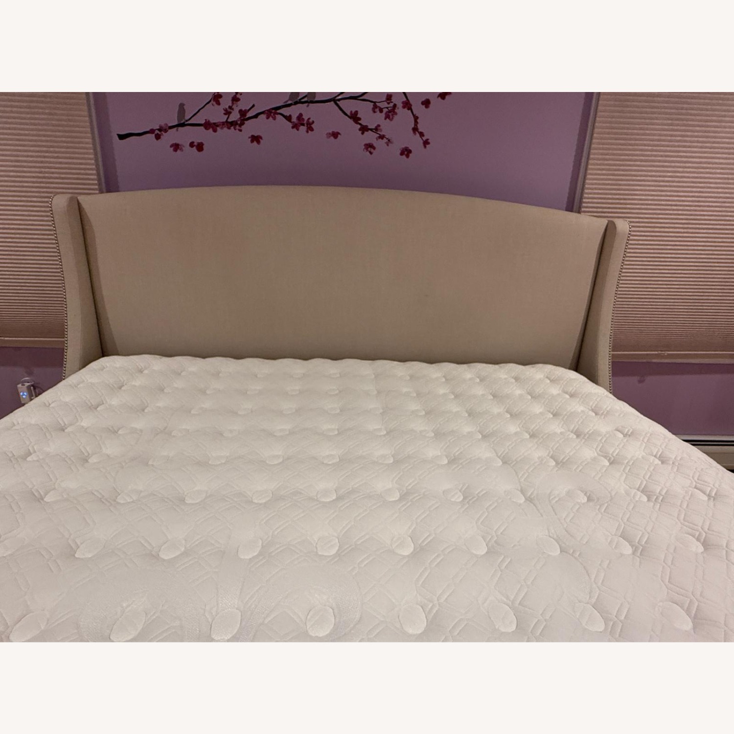 Raymour & Flanigan Natural Fabric King Bed - image-2