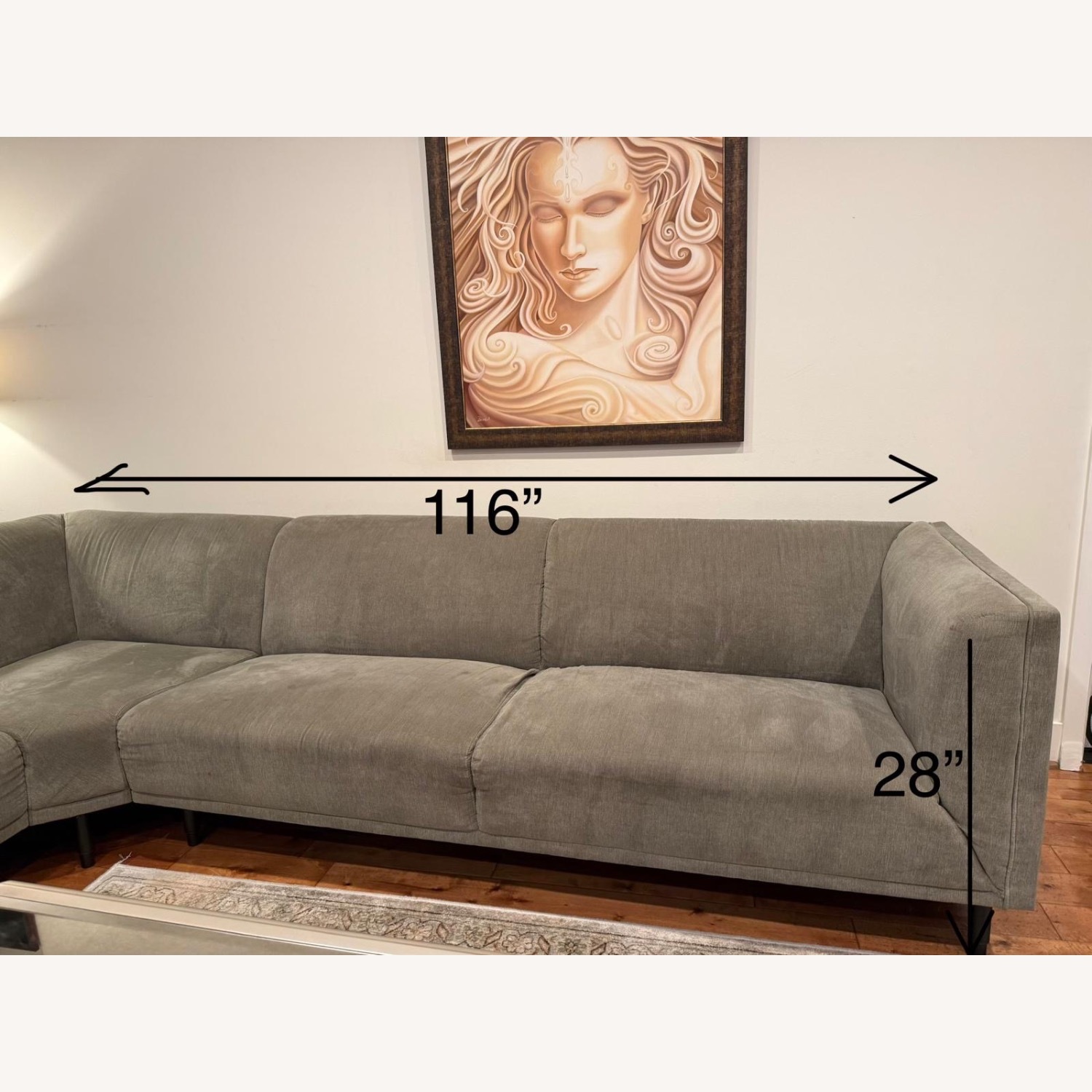 Natuzzi  Green 3+ Seater Sofa - image-4