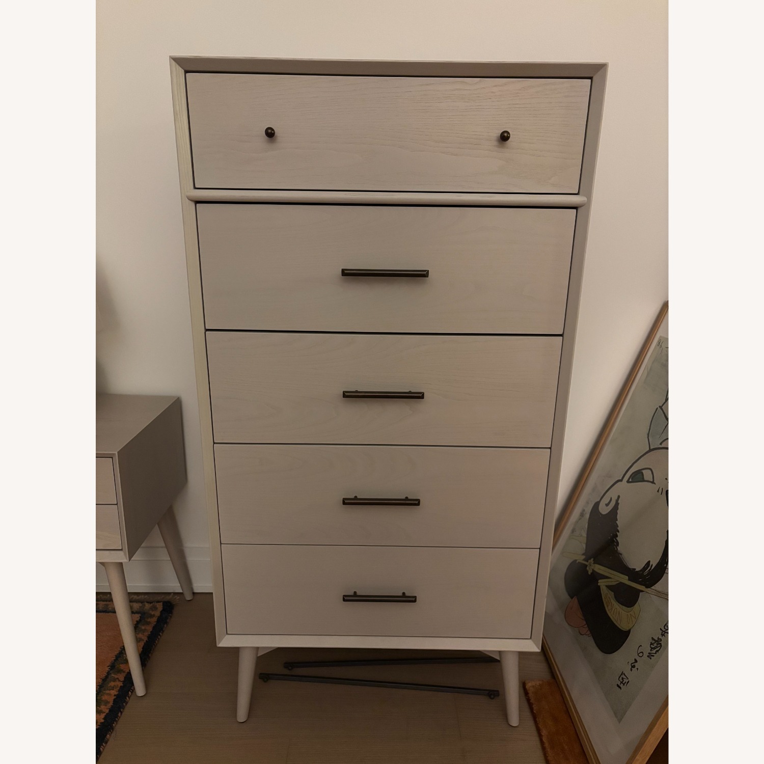 West Elm Mid Century Dresser (White Wood) - image-1