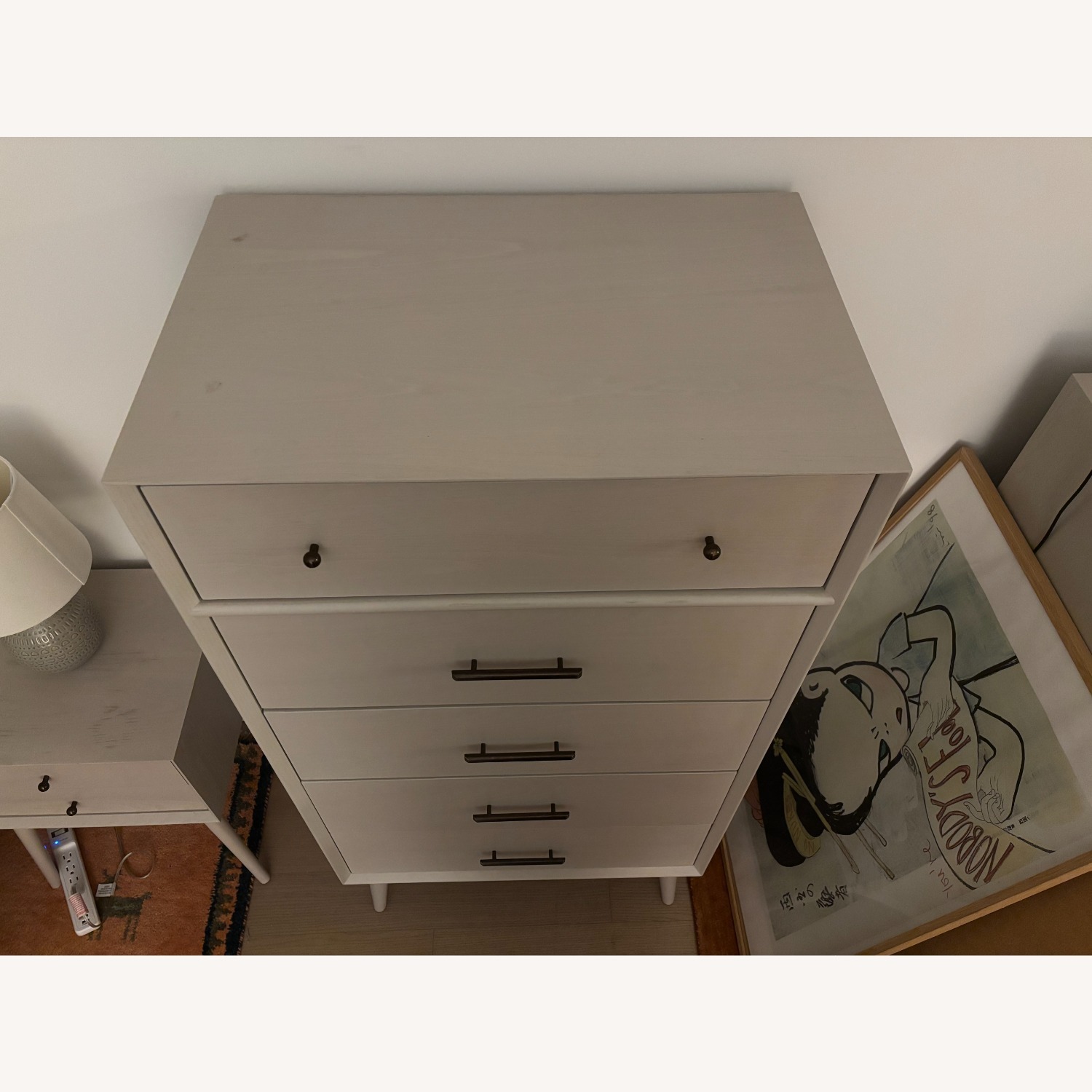 West Elm Mid Century Dresser (White Wood) - image-4