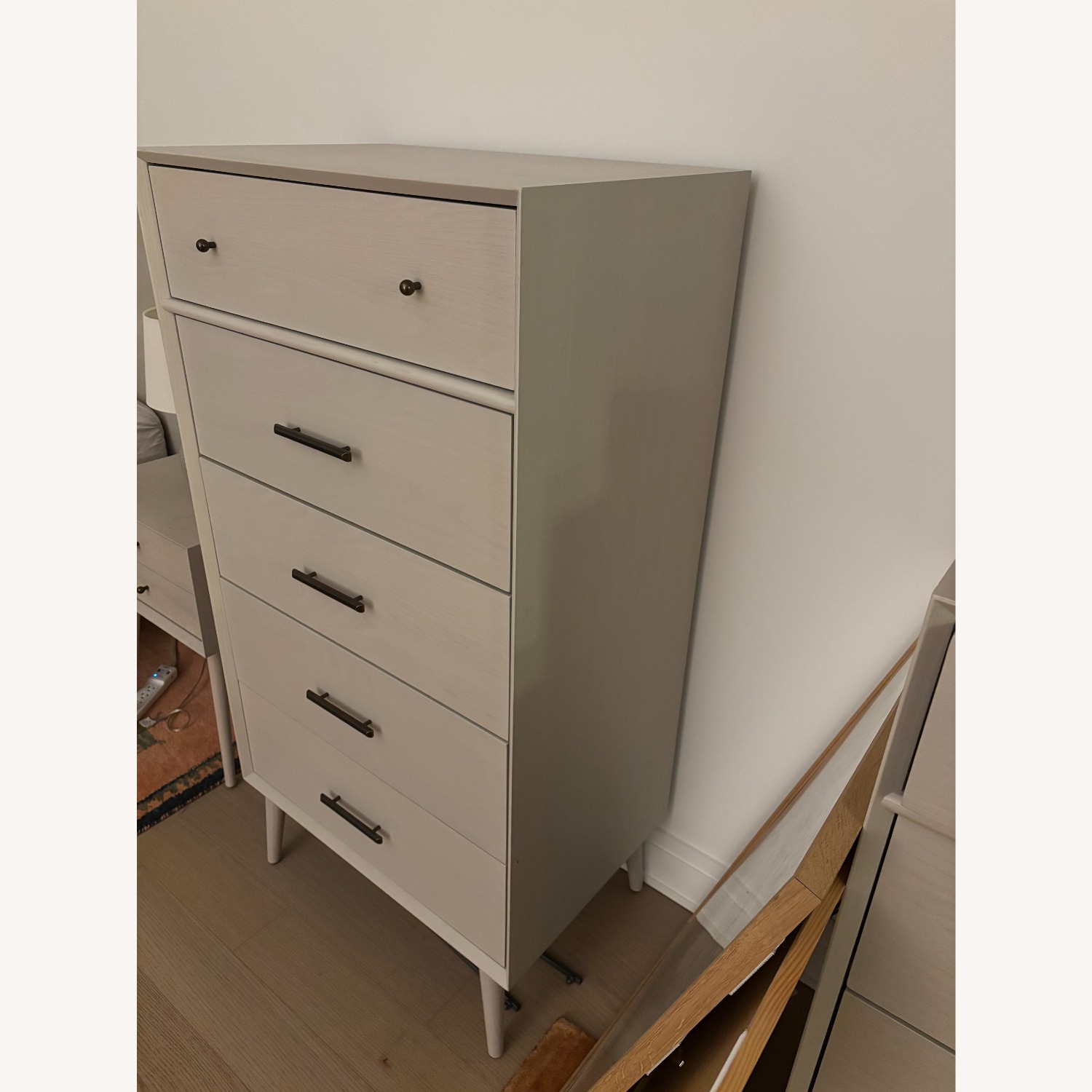 West Elm Mid Century Dresser (White Wood) - image-2