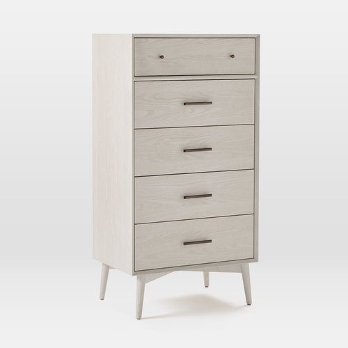 Used West Elm Mid Century Dresser (White Wood) for sale on AptDeco