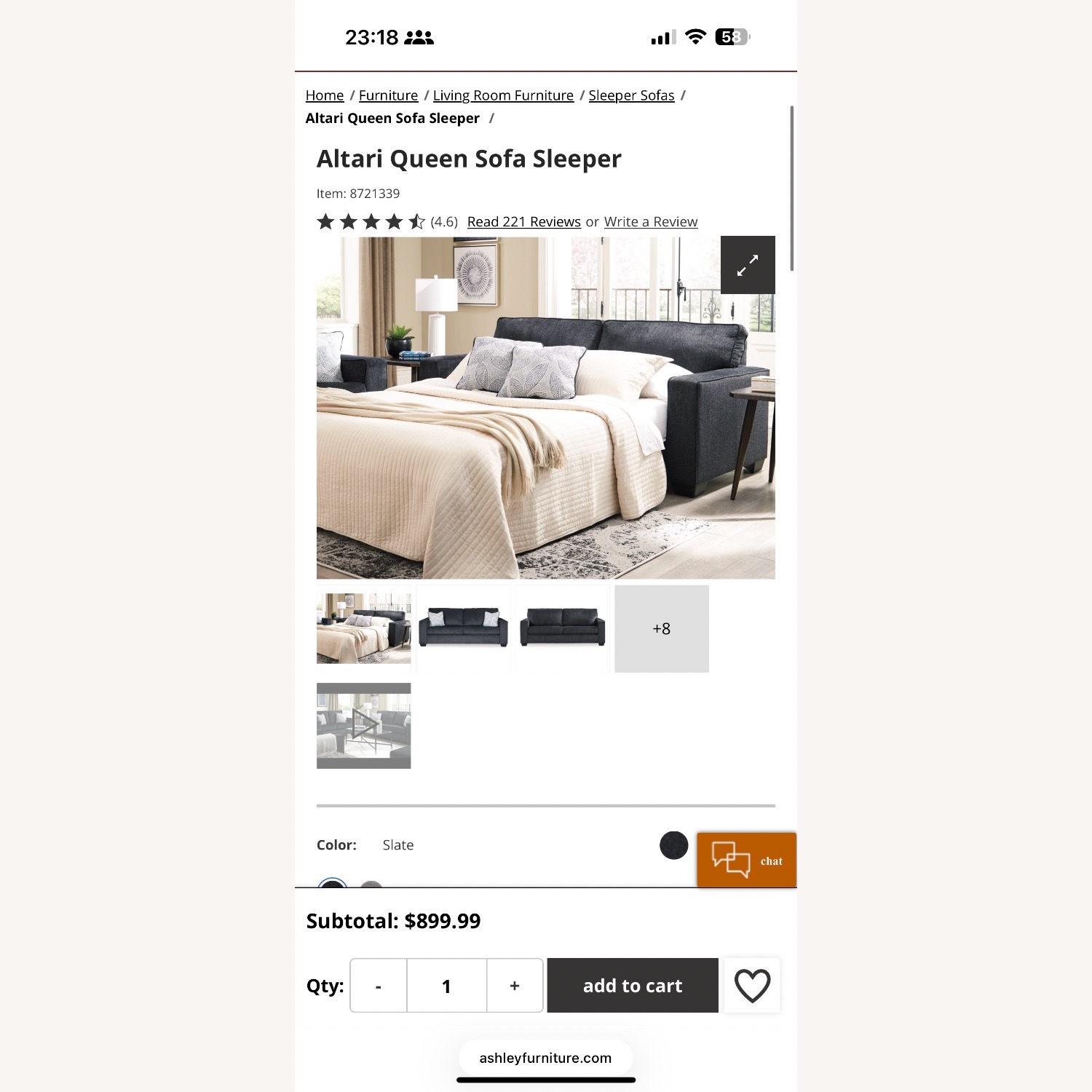 Ashley Pull Out sofa - image-4