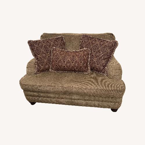 Used Bernhardt Dark Brown Fabric Chair and a Half for sale on AptDeco