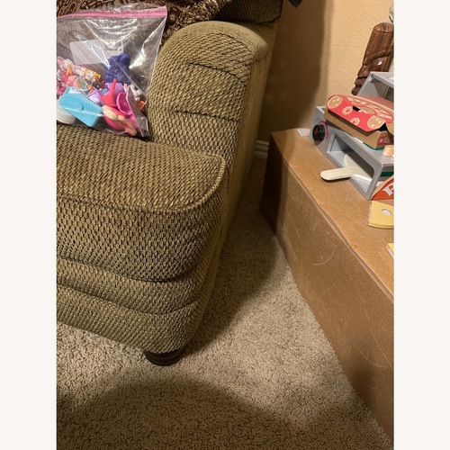 Used Bernhardt Dark Brown Fabric Chair and a Half for sale on AptDeco