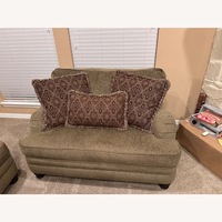 Bernhardt Dark Brown Fabric Chair and a Half