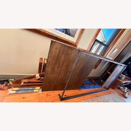 Used Restoration Hardware Dark Brown Wood Twin Bed for sale on AptDeco