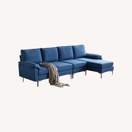 Used Walmart Ktaxon Blue 3+ Seater Sofa for sale on AptDeco