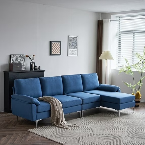 Used Walmart Ktaxon Blue 3+ Seater Sofa for sale on AptDeco