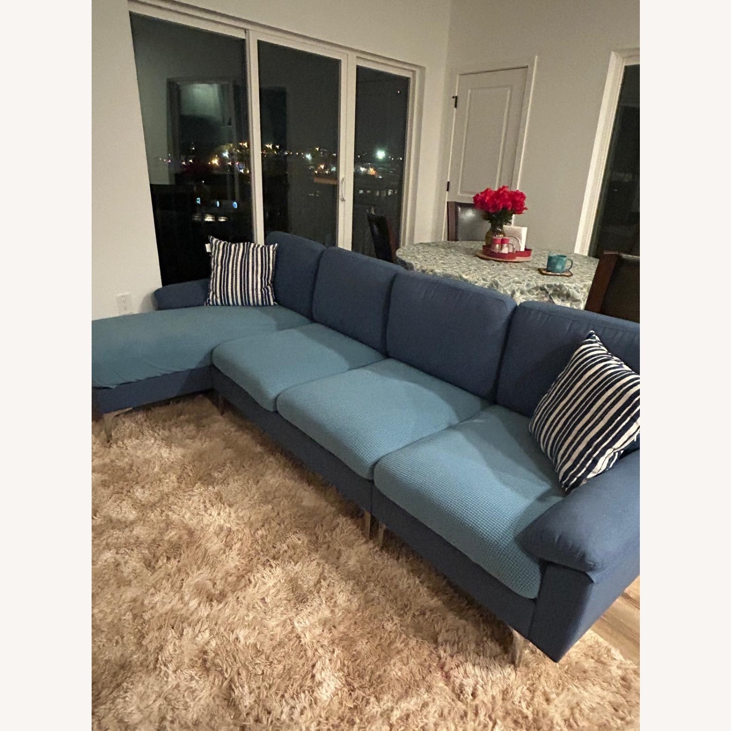 Walmart Ktaxon Blue 3+ Seater Sofa - image-1