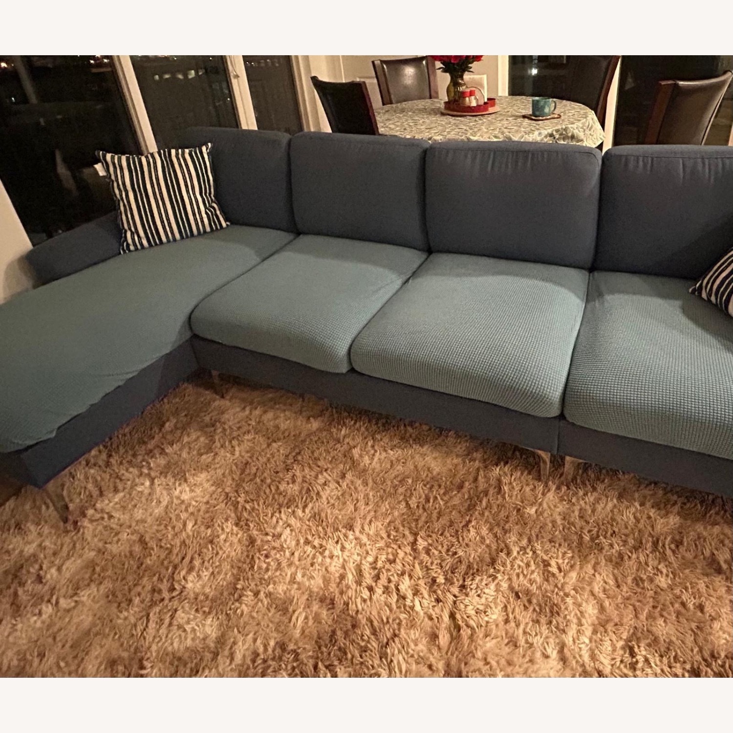 Walmart Ktaxon Blue 3+ Seater Sofa - image-3