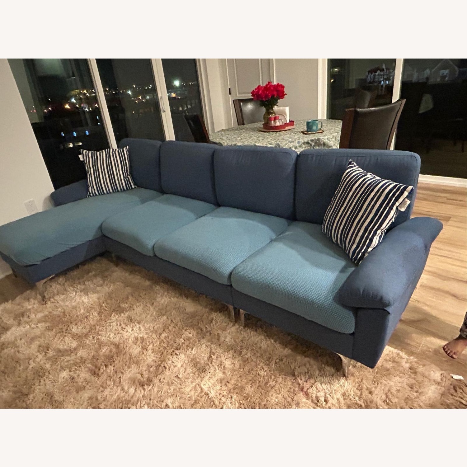 Walmart Ktaxon Blue 3+ Seater Sofa - image-2