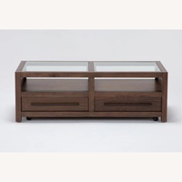 Living Spaces Sawyer Brown Walnut 54"Wide Rectangle Coffee Table