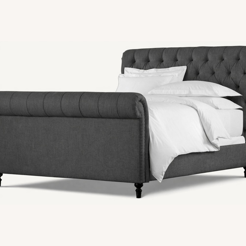 Used Restoration Hardware Dark Gray King Bed for sale on AptDeco