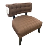 Patterned Armless Accent Chair Brown