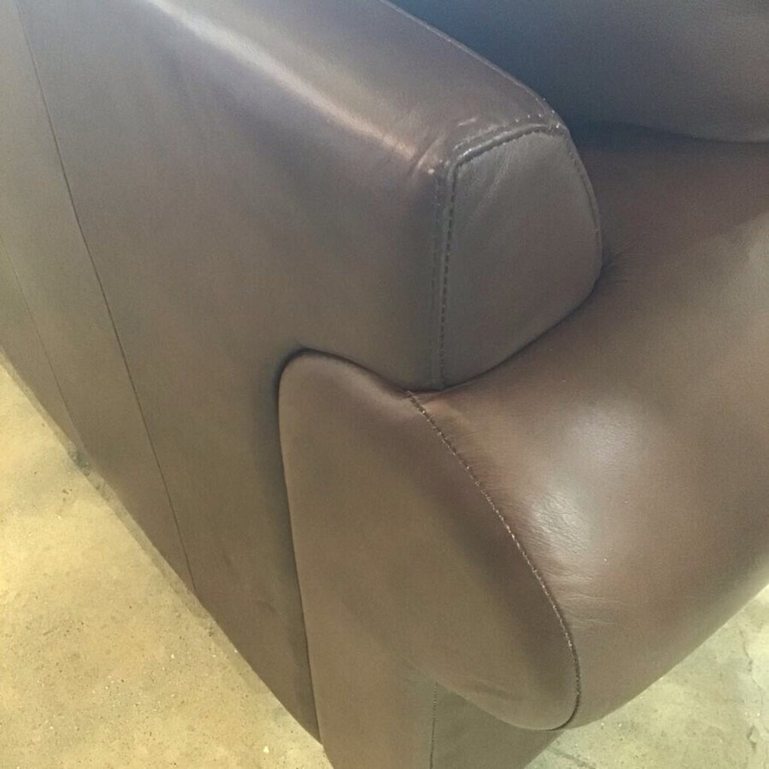 Faux Leather Two-Seat Rollarm Loveseat - image-10