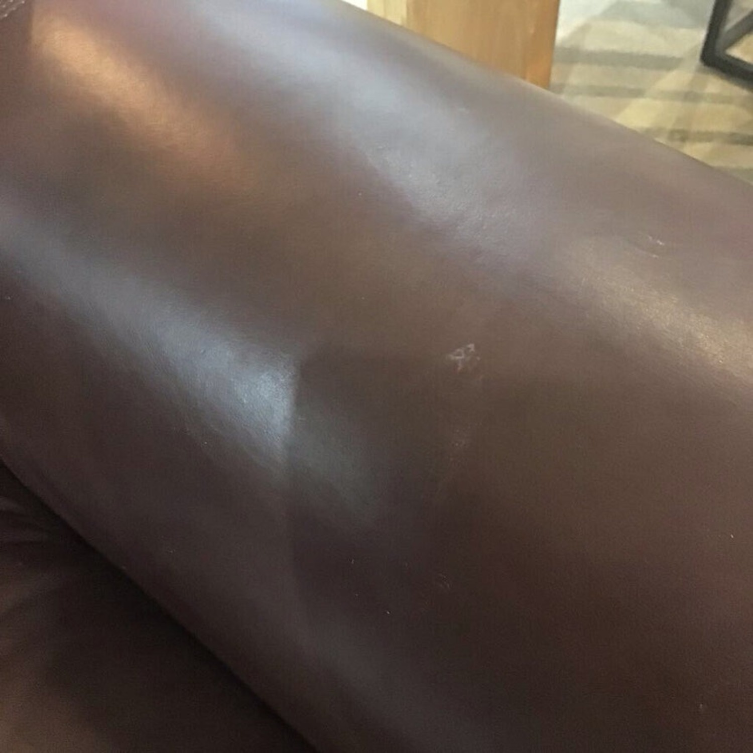 Faux Leather Two-Seat Rollarm Loveseat - image-8