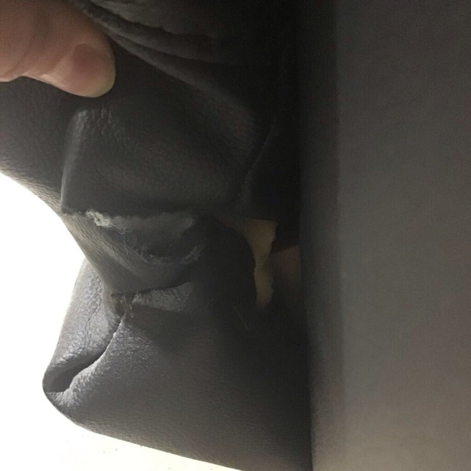 Low Two-Cushion Faux Leather Sofa Black - image-8