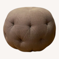 ABC Carpet and Home Round Tufted Fabric Ottoman