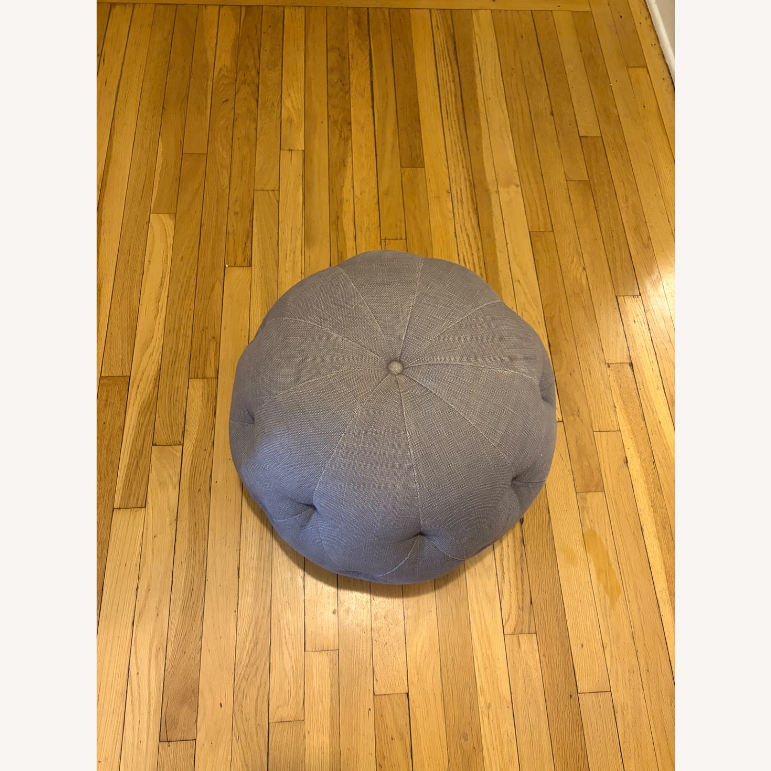 ABC Carpet and Home Round Tufted Fabric Ottoman - image-2