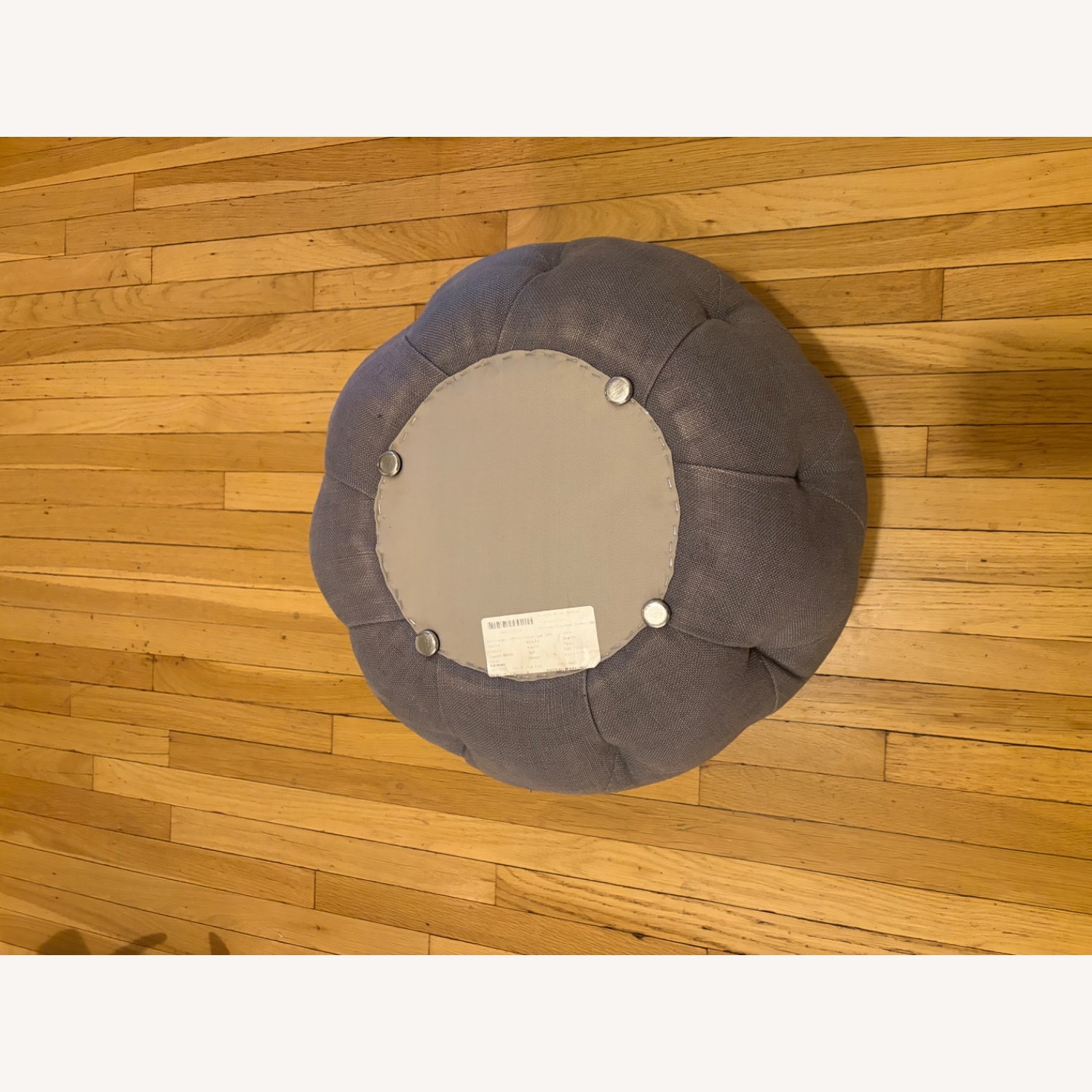 ABC Carpet and Home Round Tufted Fabric Ottoman - image-3