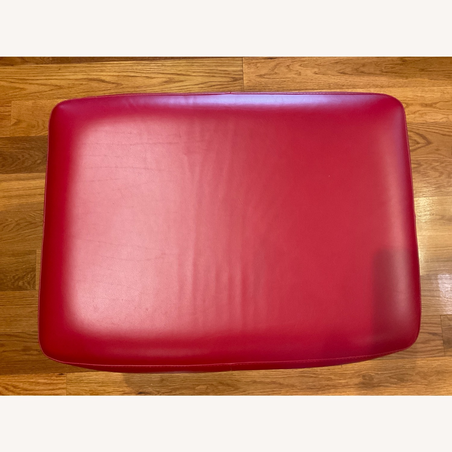 Elite Leather Co Red Leather Chair and ottoman - image-7