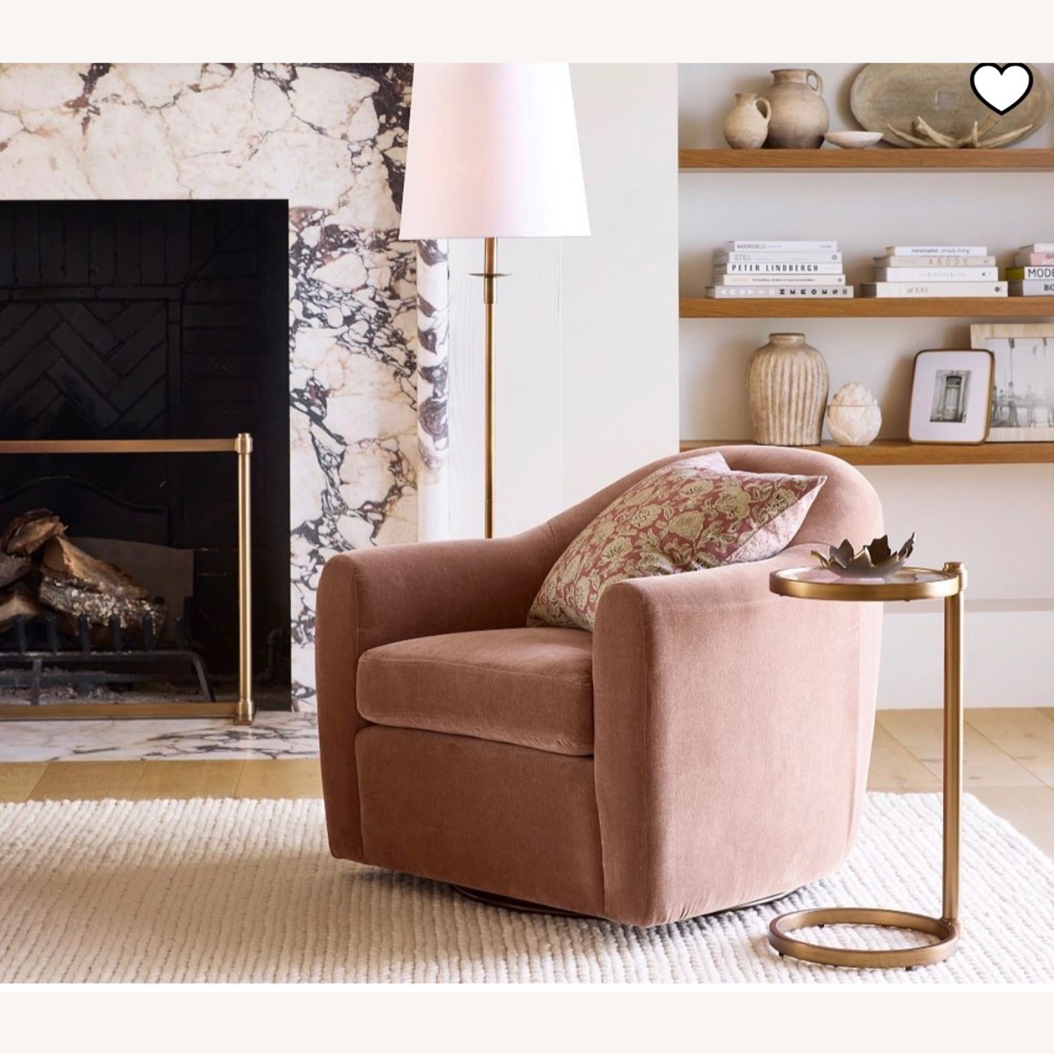 Pottery Barn Gideon Pink Velvet Accent Chair - image-2