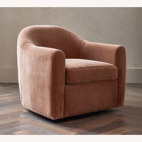 Pottery Barn Gideon Pink Velvet Accent Chair