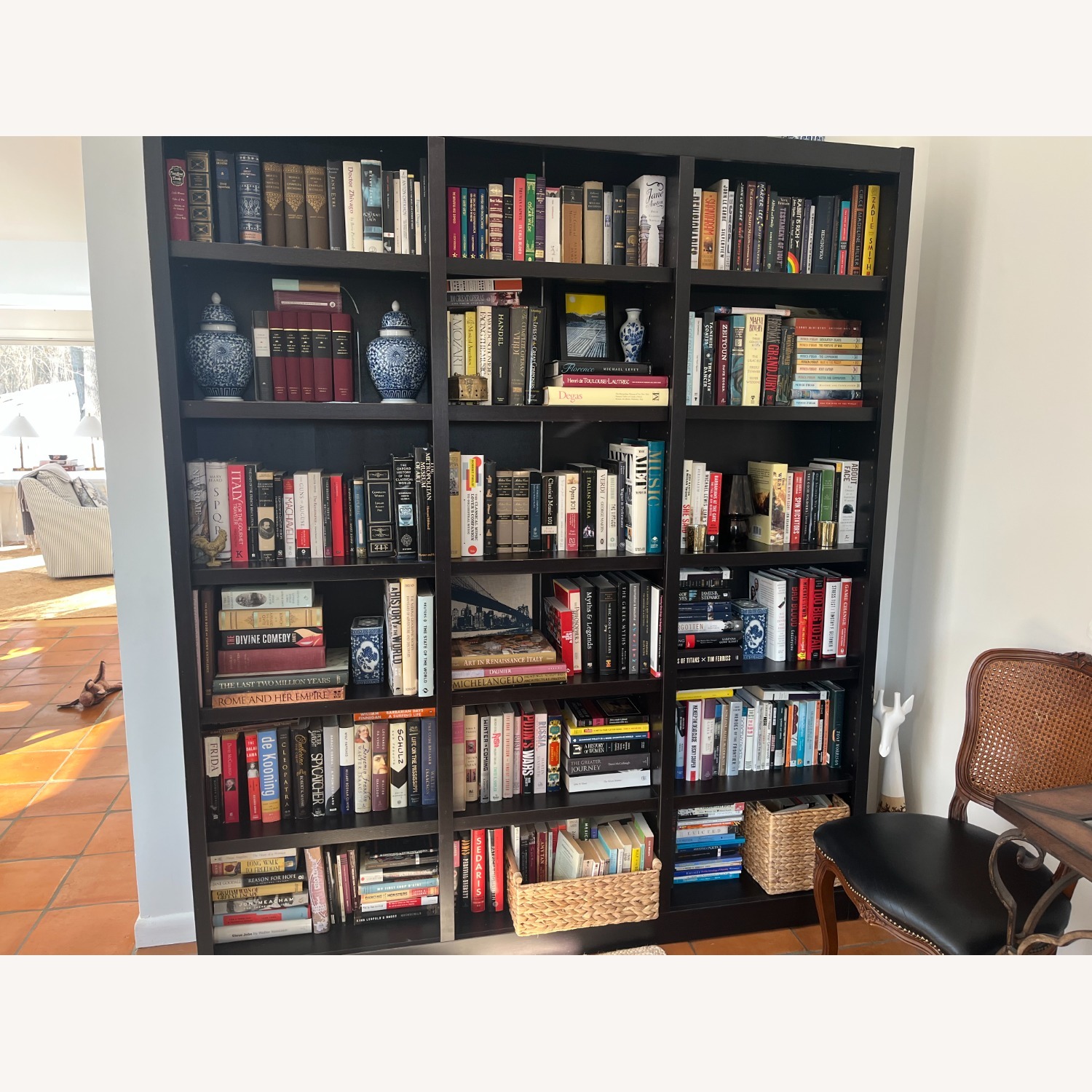 Library Wood Bookcase, 18 Shelves. Espresso - image-1