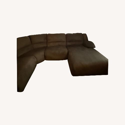 Used Dark Brown Fabric Chaise Lounge for sale on AptDeco