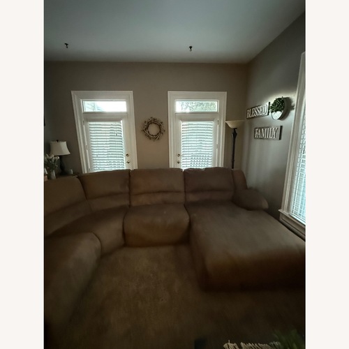 Used Dark Brown Fabric Chaise Lounge for sale on AptDeco