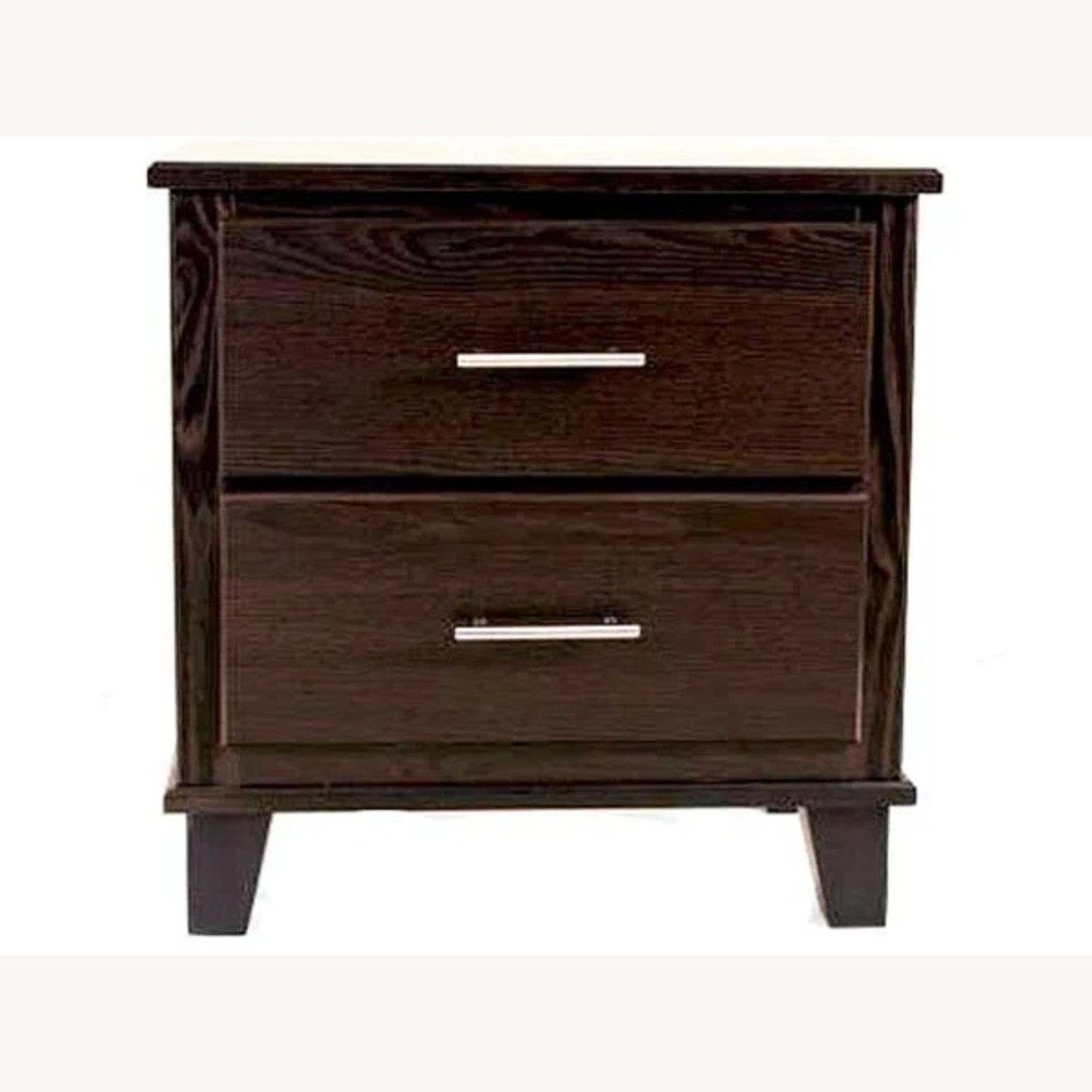 Cort Furniture Dark Brown Fabric Nightstand - image-0