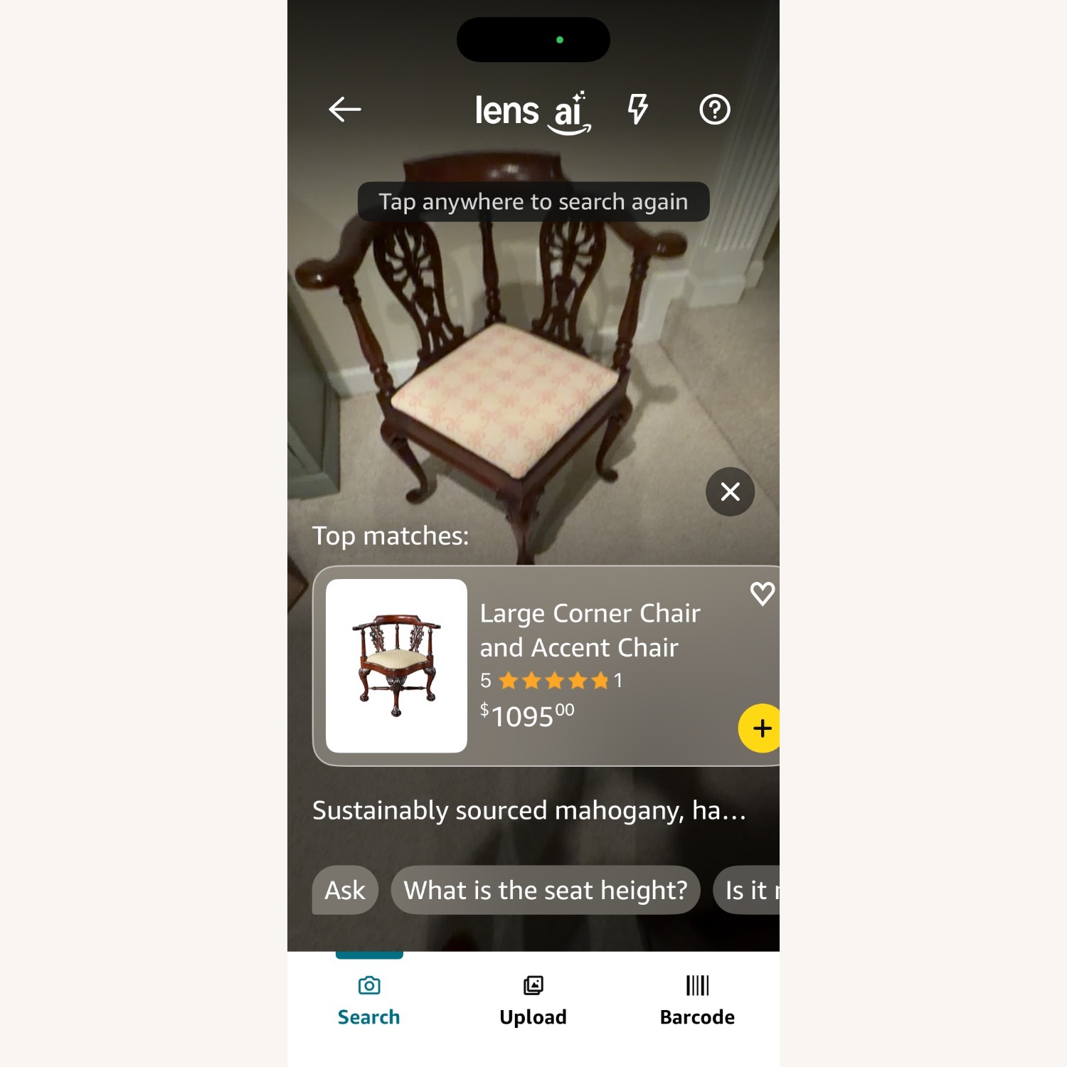 Vintage/Antique Finds Dark Brown Accent Chair - image-3