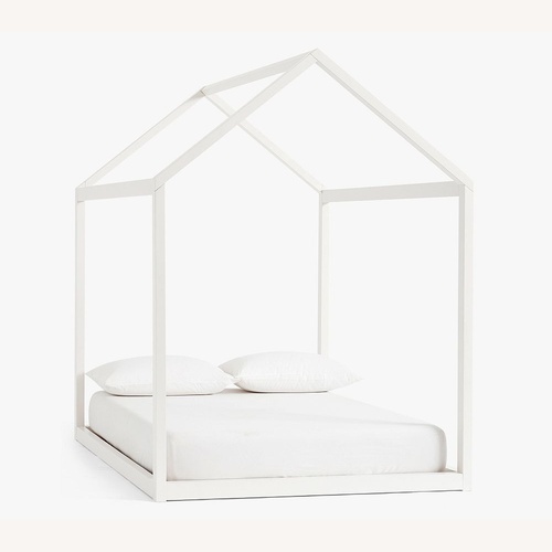 Used Pottery Barn Kids Camden House White Twin Bed for sale on AptDeco