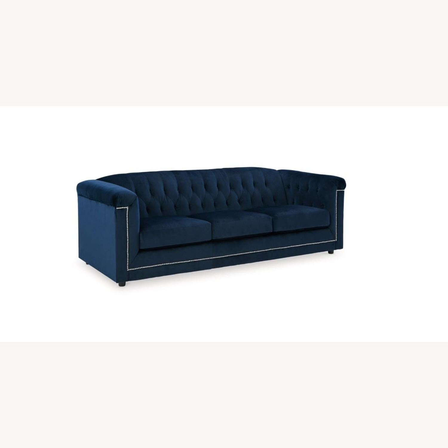 Ashley Furniture Blue Suede 3+ Seater Sofa - image-2