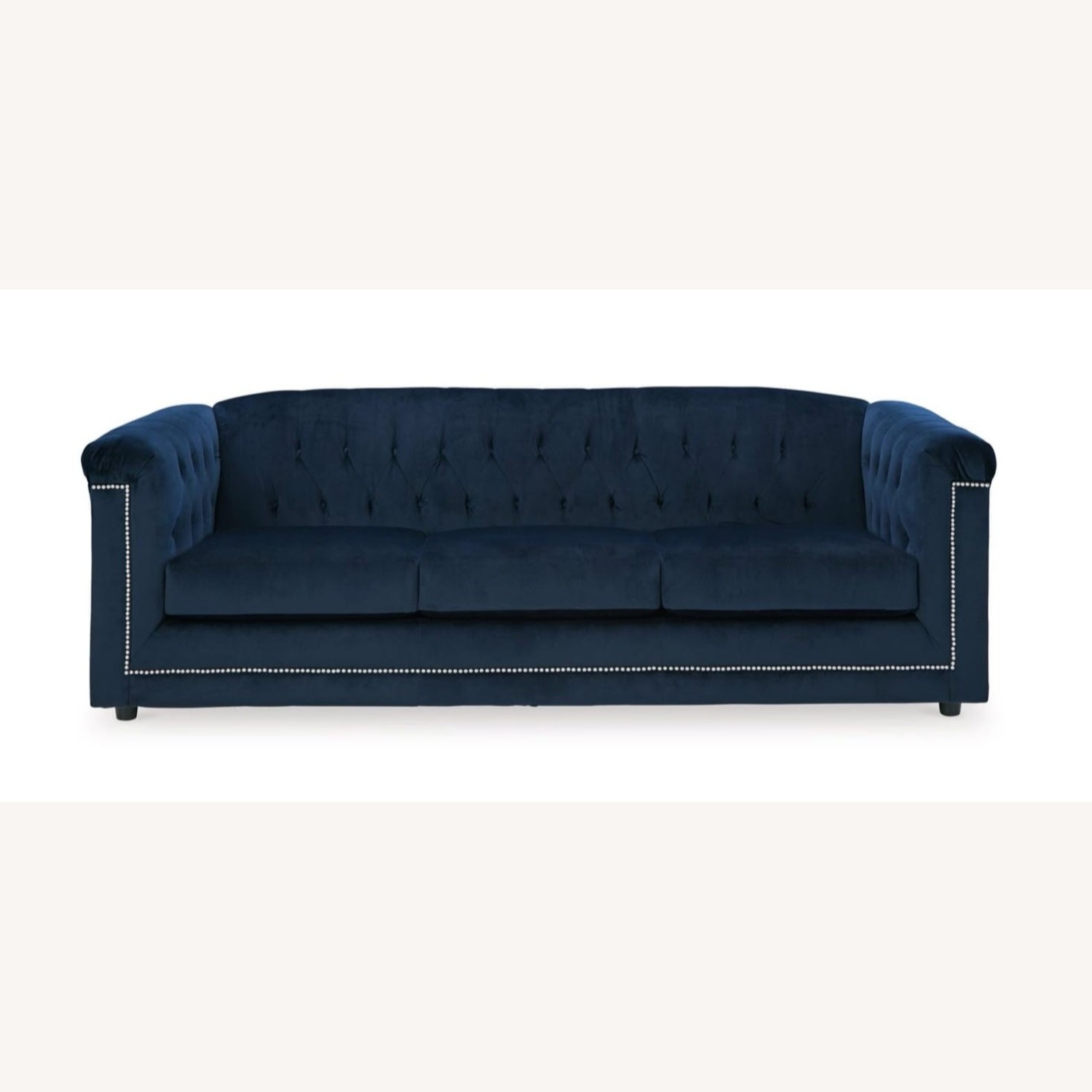 Ashley Furniture Blue Suede 3+ Seater Sofa - image-1