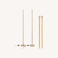 Set of 2 LED Corner Light Gold Floor Lamps