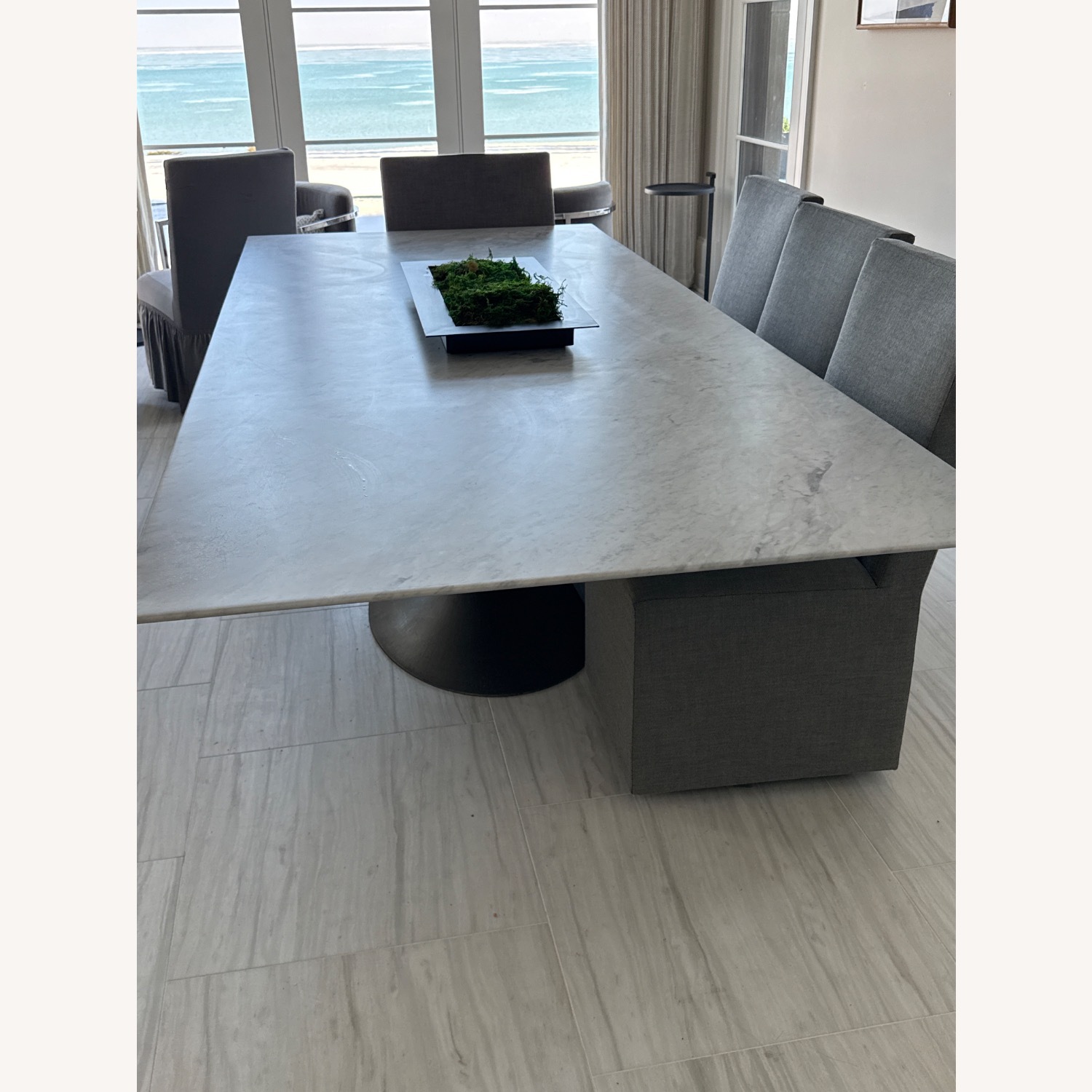 Restoration Hardware Aero Stone Marble Dining Table  - image-2