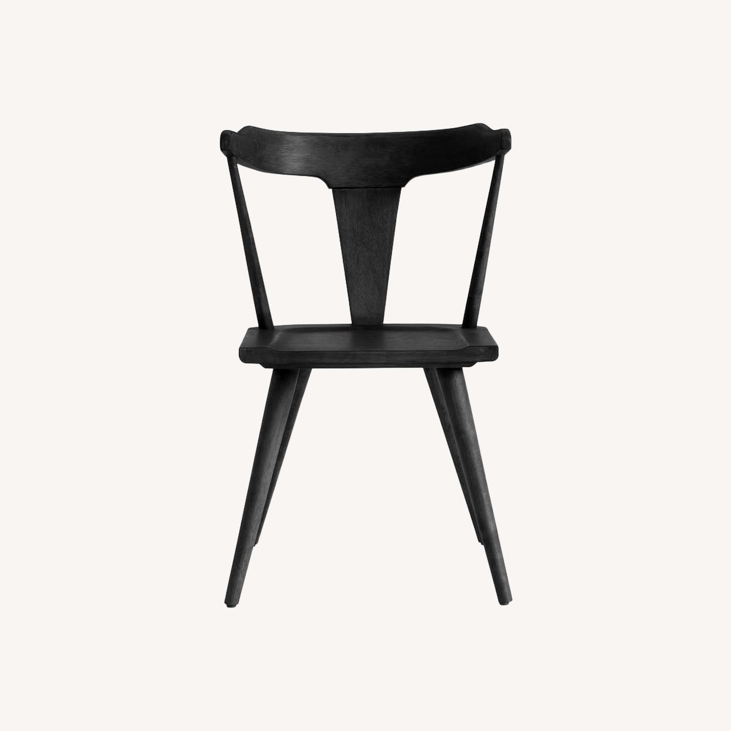 Pottery Barn Westen Black Wood Dining Chairs - image-0