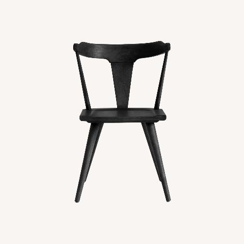 Used Pottery Barn Westen Black Wood Dining Chairs for sale on AptDeco