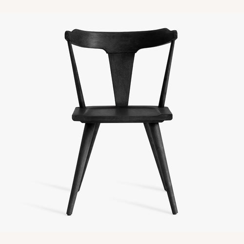 Used Pottery Barn Westen Black Wood Dining Chairs for sale on AptDeco