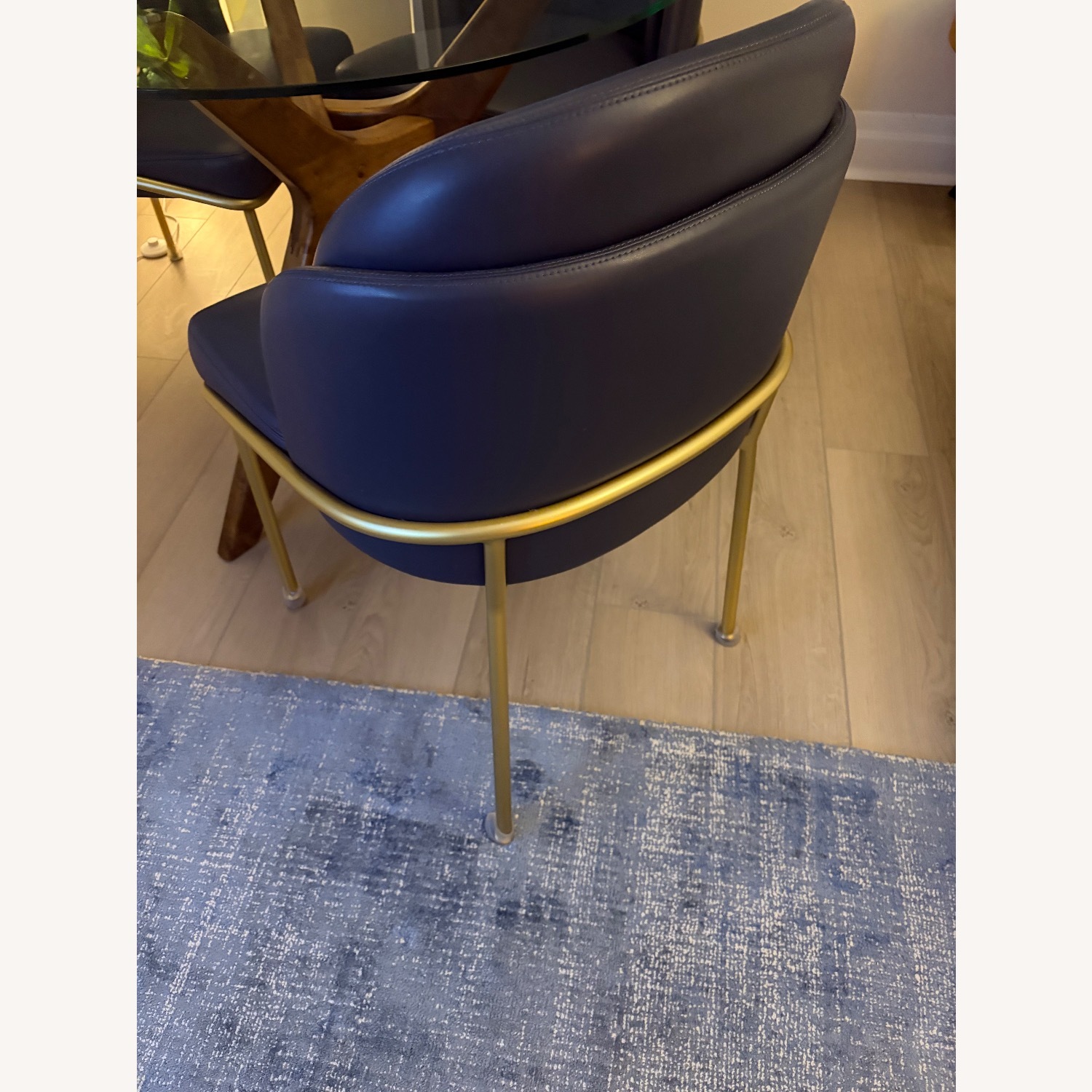 Rove Concepts Angelo Blue Leather Dining Chairs - image-3