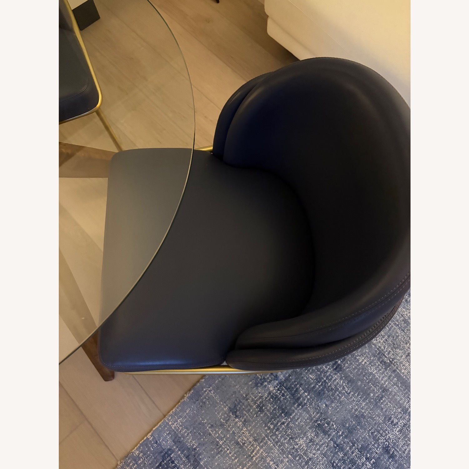 Rove Concepts Angelo Blue Leather Dining Chairs - image-2