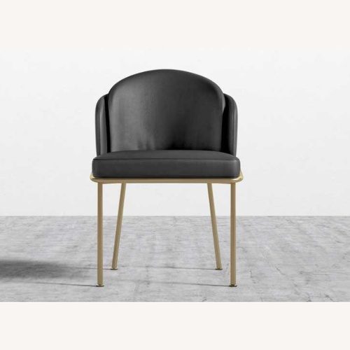 Used Rove Concepts Angelo Blue Leather Dining Chairs for sale on AptDeco