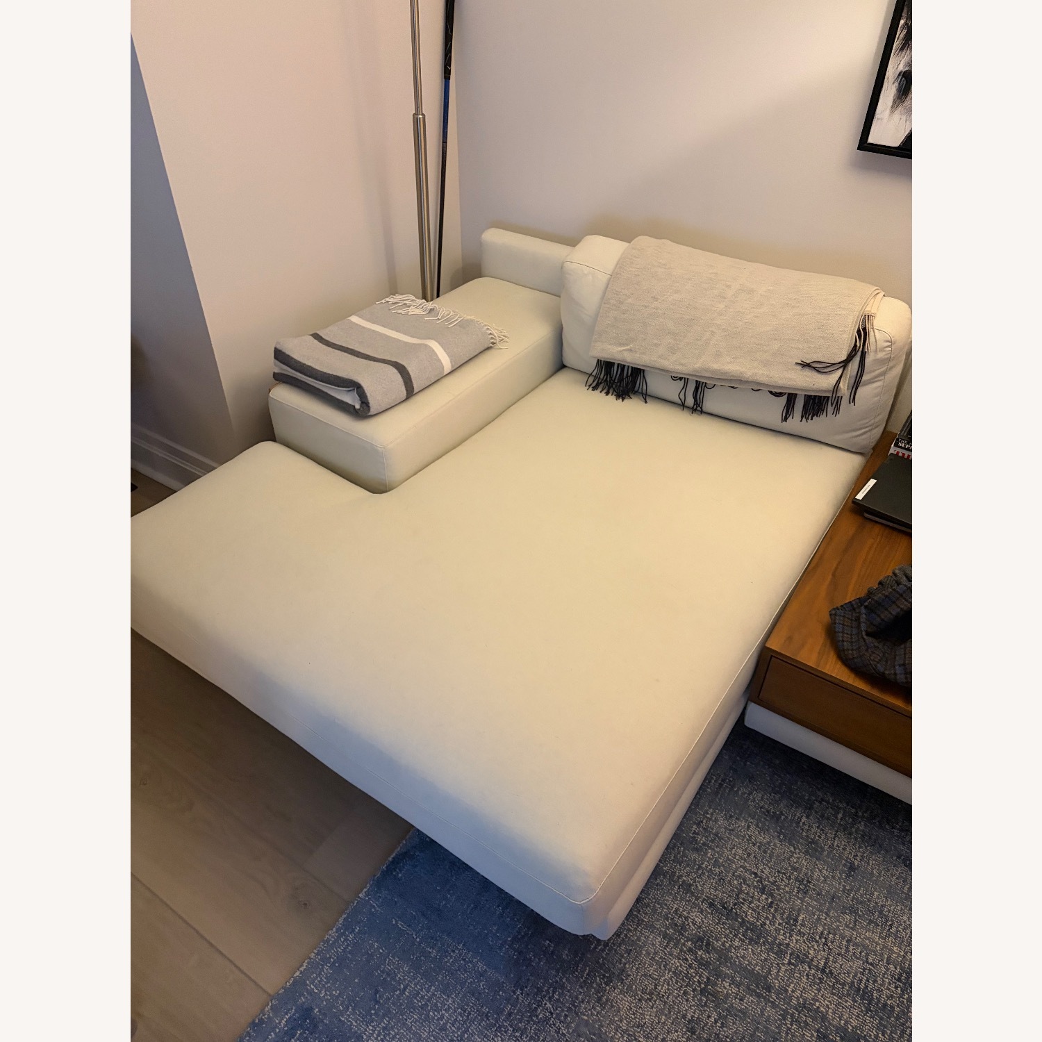 Rove Concepts Dresden White Fabric 2 Piece Sectional - image-2