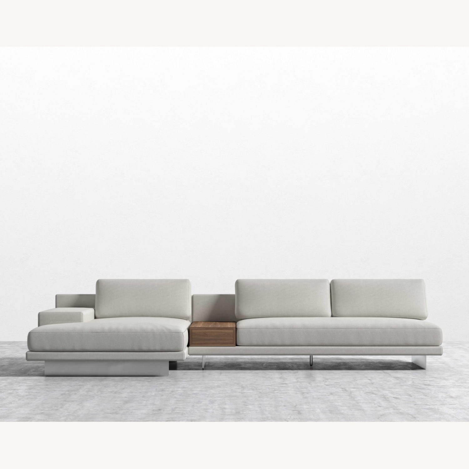 Rove Concepts Dresden White Fabric 2 Piece Sectional - image-0