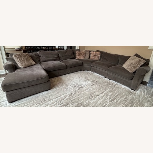Used Arhaus Landsbury 5 Piece Charcoal Sectional for sale on AptDeco