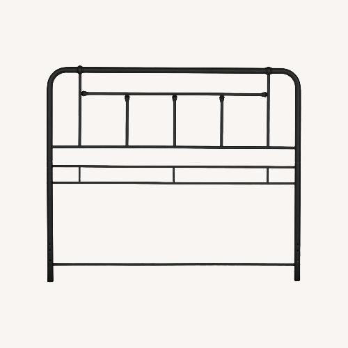 Used Wayfair Black Metal Headboard +Frame for sale on AptDeco